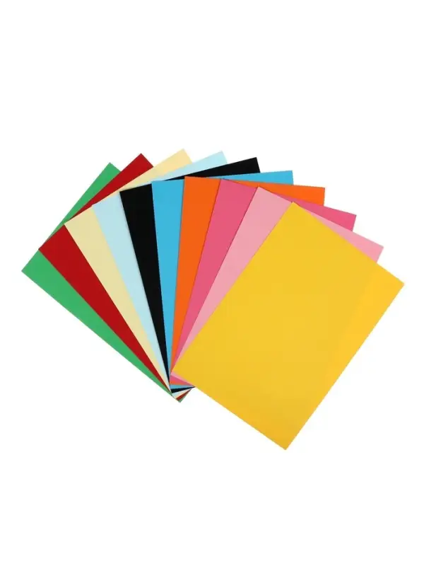 Картон цветной Calligrata, А4, 100 листов, 10 цветов, двусторонний, тонированный в массе
