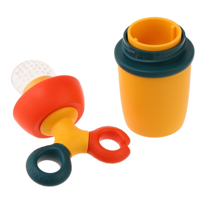 Ниблер для прикорма, с силиконовой сеточкой, вращающийся поршень, цвет МИКС Ниблер для прикорма, с силиконовой сеточкой, вращающийся поршень, цвет МИКС