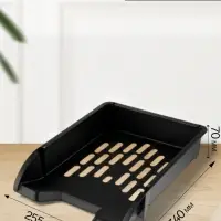 Лоток для бумаг Стамм &laquo;Лидер&raquo;, А4, горизонтальный, 1 отделение, чёрный