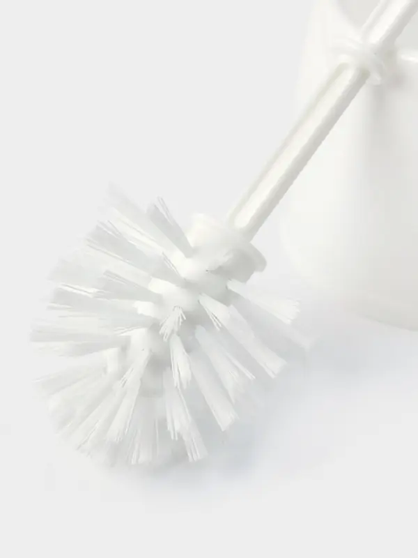 Ёршик для унитаза &laquo;Блеск. Эконом&raquo;, 12.5&times;12.5&times;37.5 см, с подставкой, белый