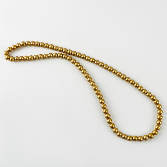 Бусины из стекла, набор 78 шт., размер 1 шт. — 10 мм, цвет жёлтое золото