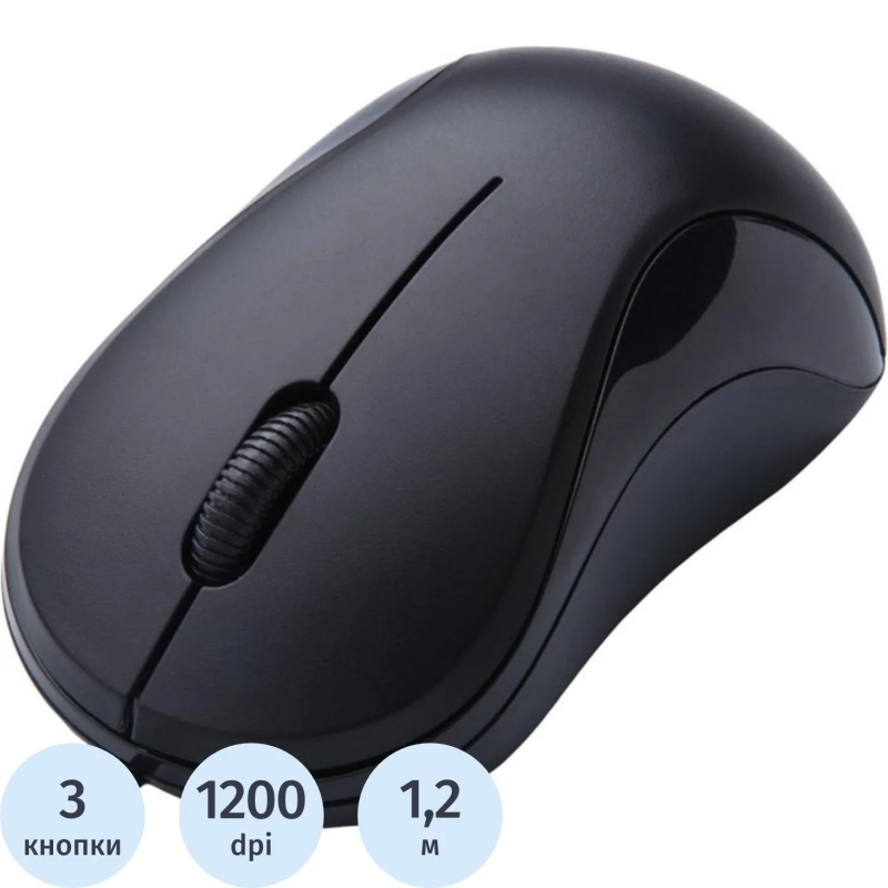 Мышь компьютерная Oklick 115S USB черная