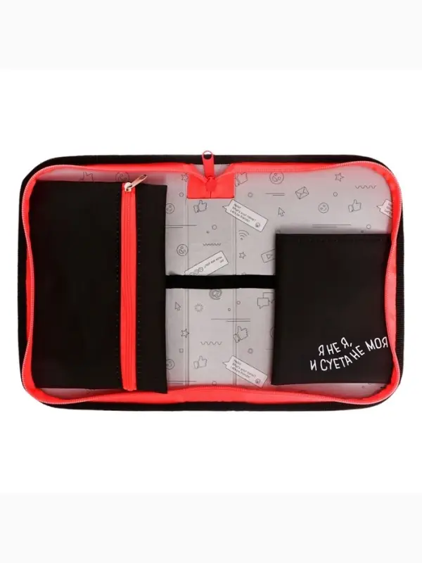 Пенал школьный, 1 секция, 14&times;21&times;4 см &laquo;Кот суета&raquo;