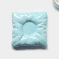 Чайная пара &laquo;Зефирка&raquo;, 3 предмета: чашка 250 мл, блюдце d=13.7 см, ложка, керамика, голубая