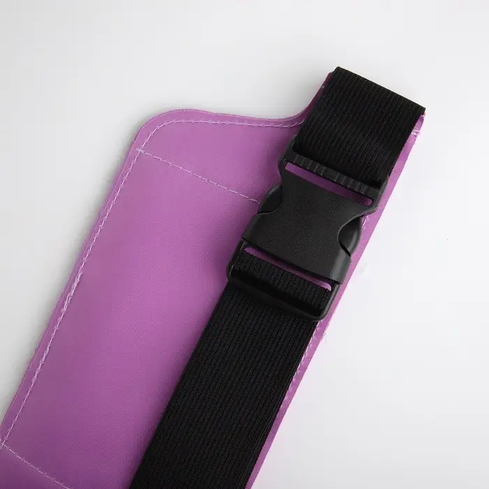 Сумка для бега на пояс, со светоотражающими элементами, с отверстием для наушников, 24&times;0.3&times;10 см, сиреневая