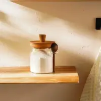 Банка для сыпучих продуктов SL Home &laquo;Южная акация&raquo;, 400 мл, 10.5&times;9&times;13 см, с ложкой, стекло, прозрачная