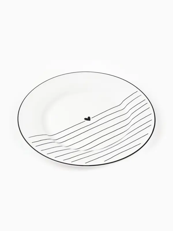 Тарелка плоская керамическая &laquo;С любовью&raquo;, d=20 см, ручная работа