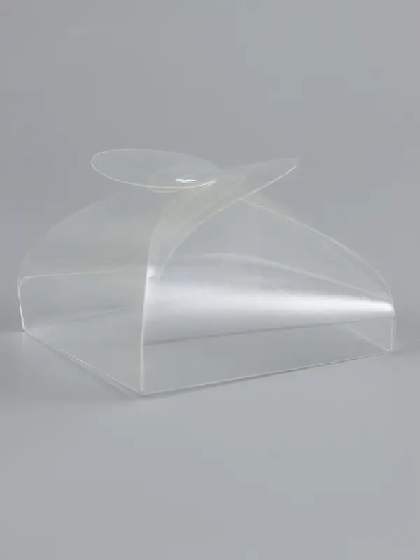 Складная прозрачная коробка из PVC, для упаковки подарков, 6.3×6.3×4 см