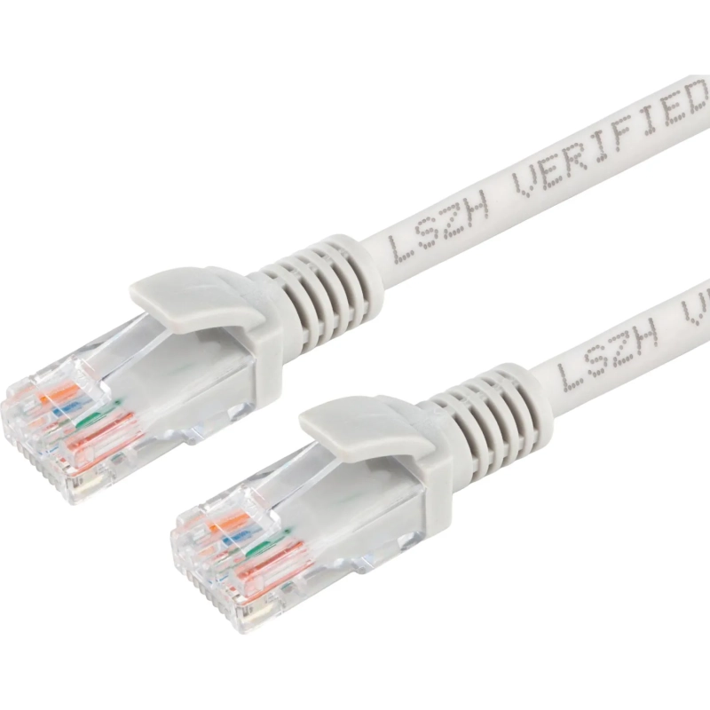 Патч-корд LSZH UTP Cablexpert кат.5e, 3м, литой, многожильный (серый)