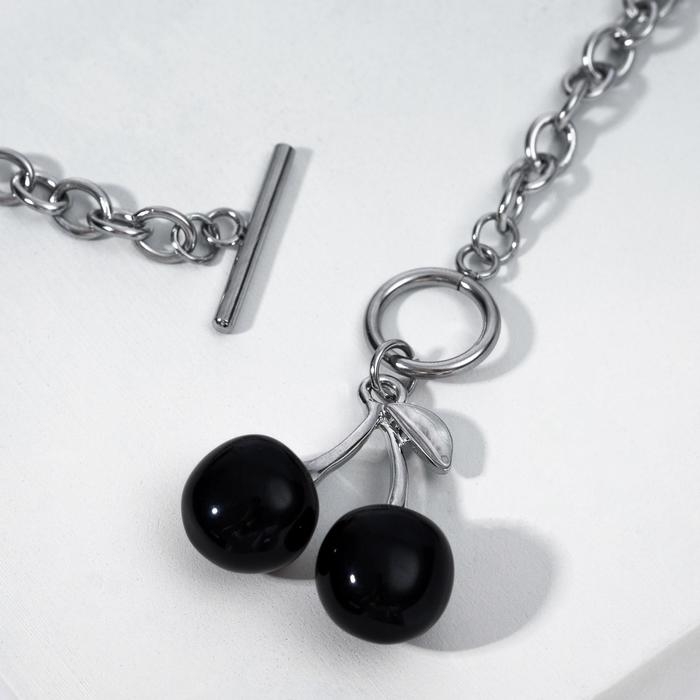 Кулон «Цепь» ветка вишни, цвет чёрный в серебре, 45 см Кулон «Цепь» ветка вишни, цвет чёрный в серебре, 45 см