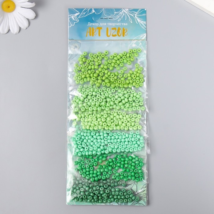 Бисер круглый 6/0 Бисер круглый 6/0 "Цвета листвы" 6 цветов х 10 гр 20х8 см