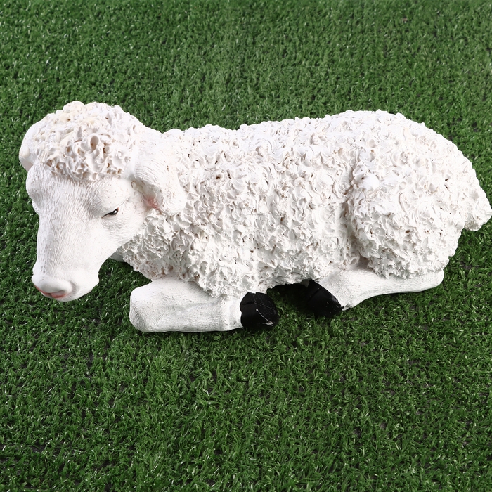 Садовая фигура  Садовая фигура "Ягненок лежит" 29х15х17см ///