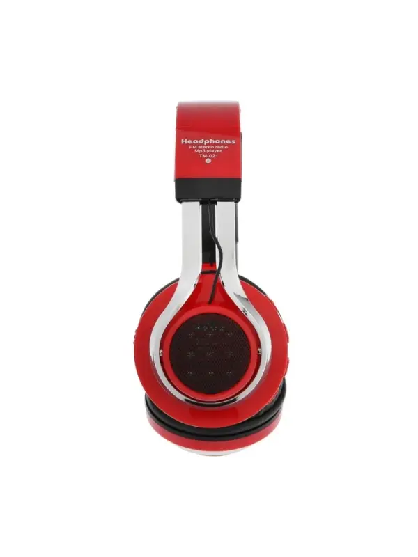 Наушники беспроводные, накладные, Luazon RX-1, Bluetooth 4.2, с микрофоном, с подсветкой LED, microSD, FM, 250 мАч, красные
