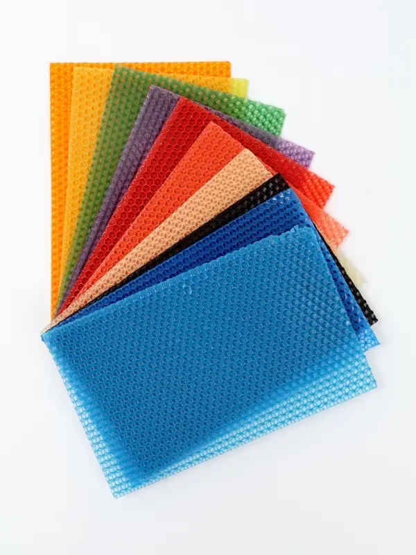 Вощина цветная для создания свечей, 10 цветов + фитиль