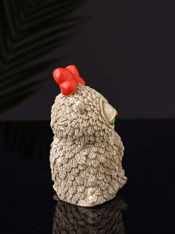 Набор фигур Набор фигур "4 совы на подносе" размер 20х10х10 см, бежевый