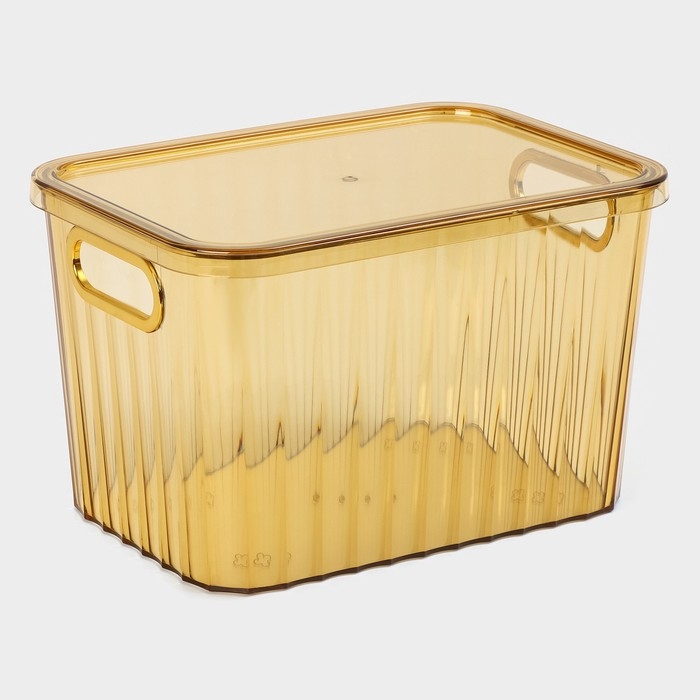 Контейнер для хранения с крышкой «Грани», 25,5×18×16 см, цвет МИКС Контейнер для хранения с крышкой «Грани», 25,5×18×16 см, цвет МИКС