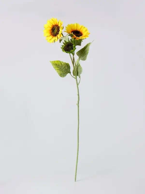 Цветы искусственные &laquo;Куст подсолнухов&raquo;, h=87 см, d=16 см