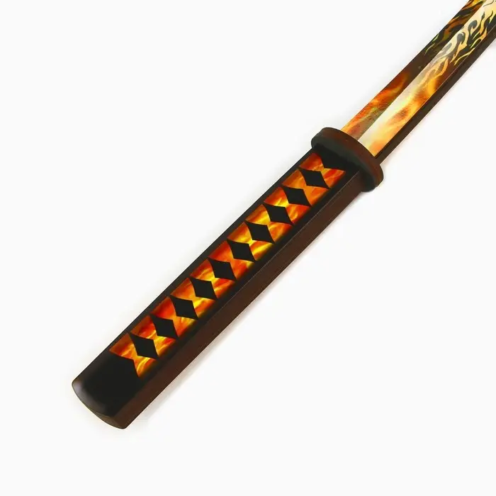 Деревянное оружие, детское сувенирное &laquo;Катана дракон с огнём&raquo;, 65&times;4.1 см