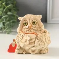 Фигурка гипс &laquo;Сова детский врач&raquo;, 8&times;9&times;7 см, слоновая кость