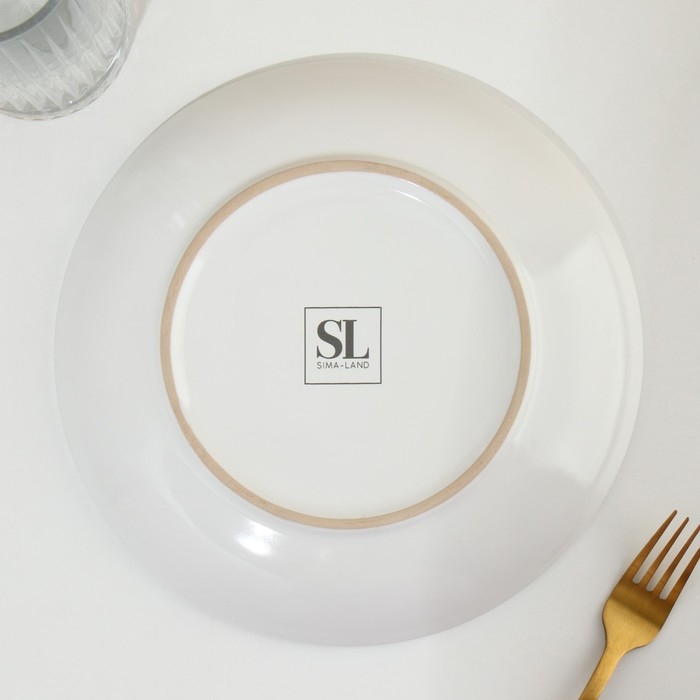 Тарелка керамическая «Авокадо», 22.5 см, цвет белый Тарелка керамическая «Авокадо», 22.5 см, цвет белый