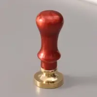 Печать для сургуча с пластиковой ручкой &laquo;Венок с буквой O&raquo;, 2.5&times;2.5&times;6.3 см