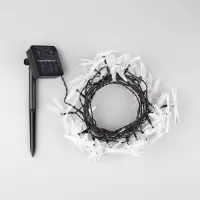 Гирлянда &laquo;Нить&raquo;, 4.5 м, уличная, с насадками &laquo;Стрекоза&raquo;, IP44, 30 LED, 2 режима, солнечная батарея, тёмная нить, свечение тёплое белое