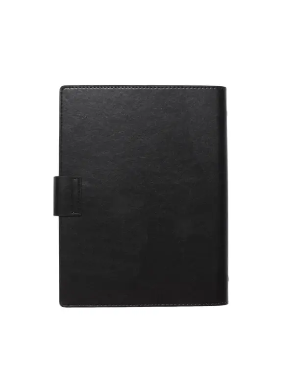 Органайзер на кольцах, А5, с хлястиком, 80л, линия, к/зам, Черный Органайзер на кольцах, А5, с хлястиком, 80л, линия, к/зам, Черный