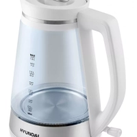 Чайник HYK-G3037 1,9л 3000Вт белый (стекло)