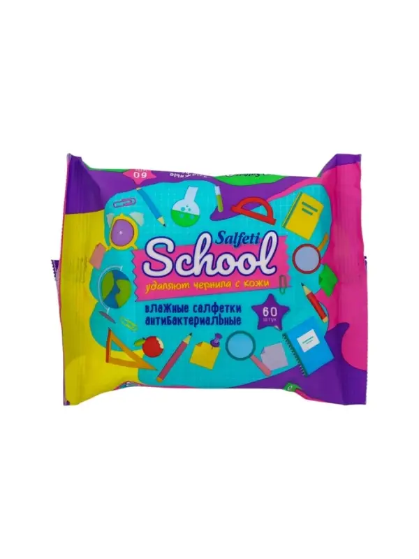 Влажные салфетки для школьников, Salfeti School  №60 GM Влажные салфетки для школьников, Salfeti School  №60 GM