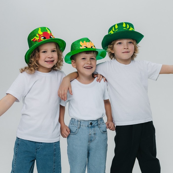 Карнавальная шляпа «Дракон», цвет зелёный Карнавальная шляпа «Дракон», цвет зелёный