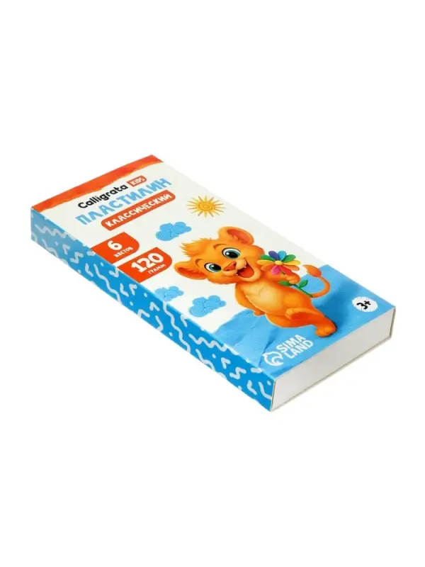 Пластилин Calligrata &laquo;Классический&raquo;, 6 цветов, 120 г