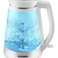 Чайник HYK-G3037 1,9л 3000Вт белый (стекло)