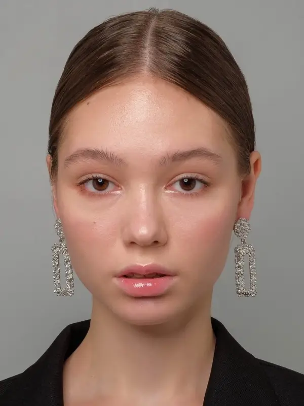 Серьги металл &laquo;Карибы&raquo;, прямоугольные, цвет серебро