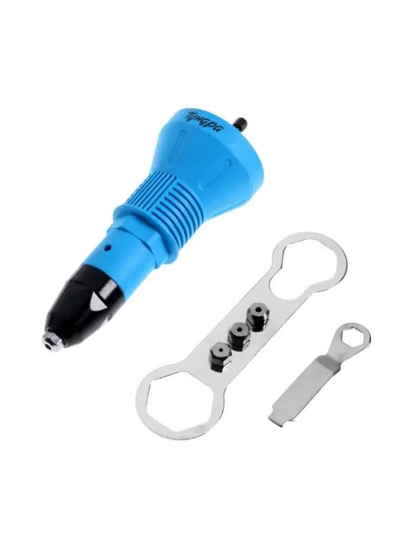 Насадка для шуруповерта ТУНДРА, заклепочник, шестигранный хвостовик, 2.4-3.2-4-4.8 мм