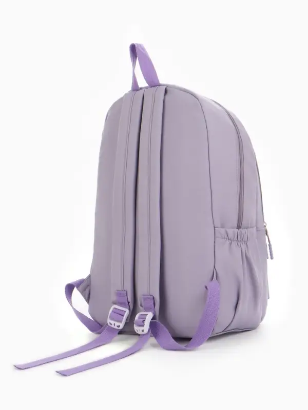 Рюкзак школьный на молнии, с карманами, с принтом, размер 30×13×43 см, сиреневый Рюкзак школьный на молнии, с карманами, с принтом, размер 30×13×43 см, сиреневый