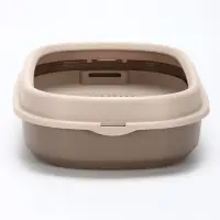 Лоток для кошек &laquo;Фур-Мур&raquo;, 48&times;35.5 см, с сеткой и бортом, покрытие софт-тач, цвет капучино