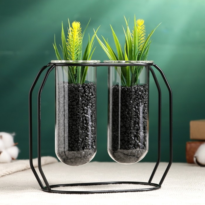 Набор кашпо на подставке, 17х15х5,5см Набор кашпо на подставке, 17х15х5,5см