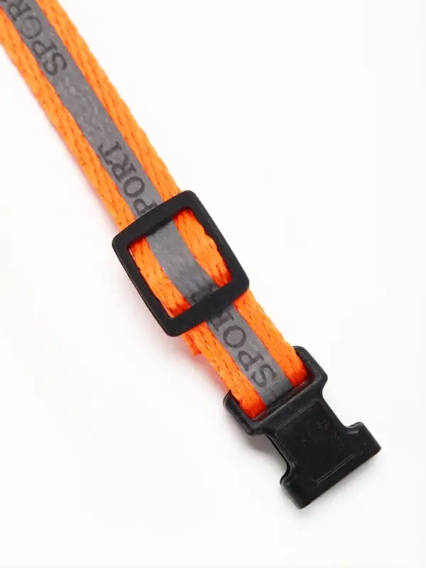 Ошейник Ошейник "Спорт" со светоотражающей полосой, 31 х 1 см, оранжевый