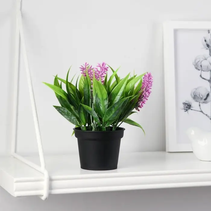 Искусственный цветок в горшке &laquo;Аллиум люкс&raquo;, 7&times;12 см, МИКС