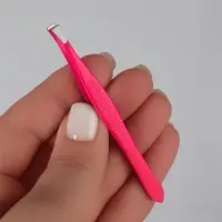 Пинцет прямой, узкий, 9 см, МИКС