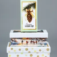 Набор подарочных новогодних коробок 10 в 1 «Новогодние мечты», 30×19×11.5 - 12×6.5×4 см Набор подарочных новогодних коробок 10 в 1 «Новогодние мечты», 30×19×11.5 - 12×6.5×4 см