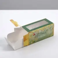Коробочка для макарун &laquo;С Новым годом&raquo; 12 х 5,5 х 5,5 см.