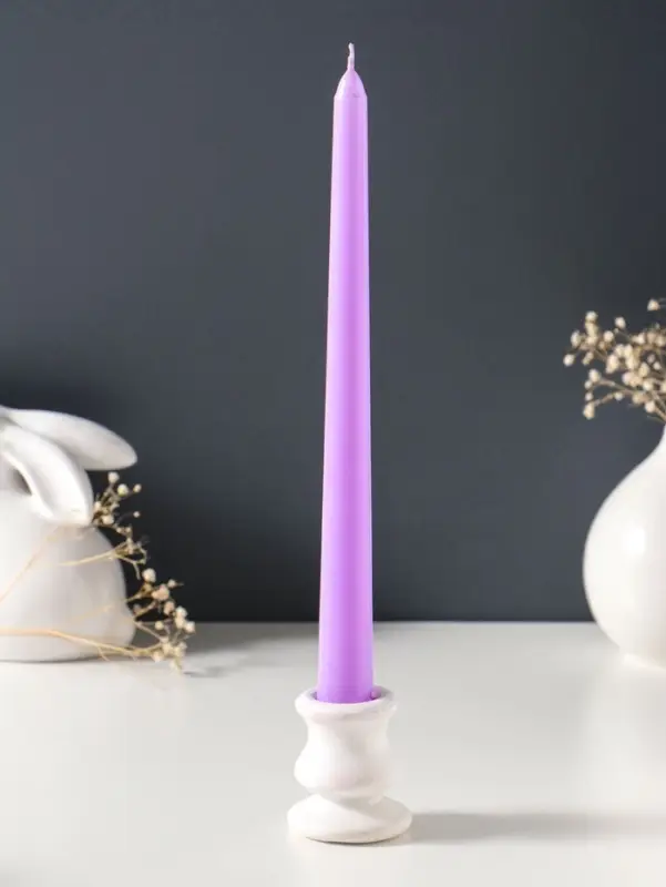Свеча античная 25 см, 58 г, 7 ч, лаванда