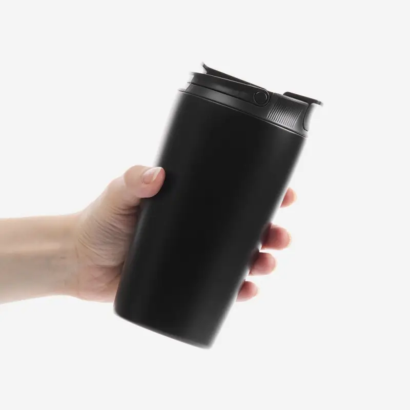 Термостакан с двумя поильниками Duetta, черный Термостакан с двумя поильниками Duetta, черный