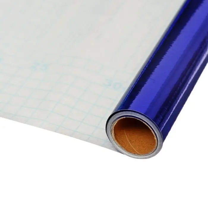 Плёнка самоклеящаяся, голография, синяя, 0.45&times;3 м, 30 мкм