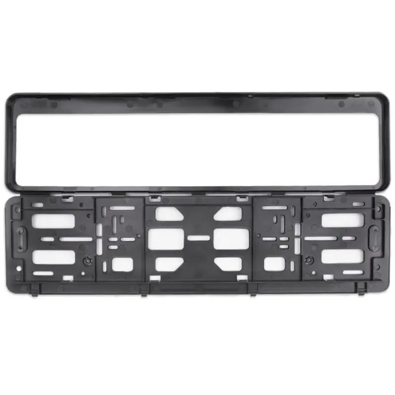 Рамка под номерной знак двусоставная (черная) AVS RN-24