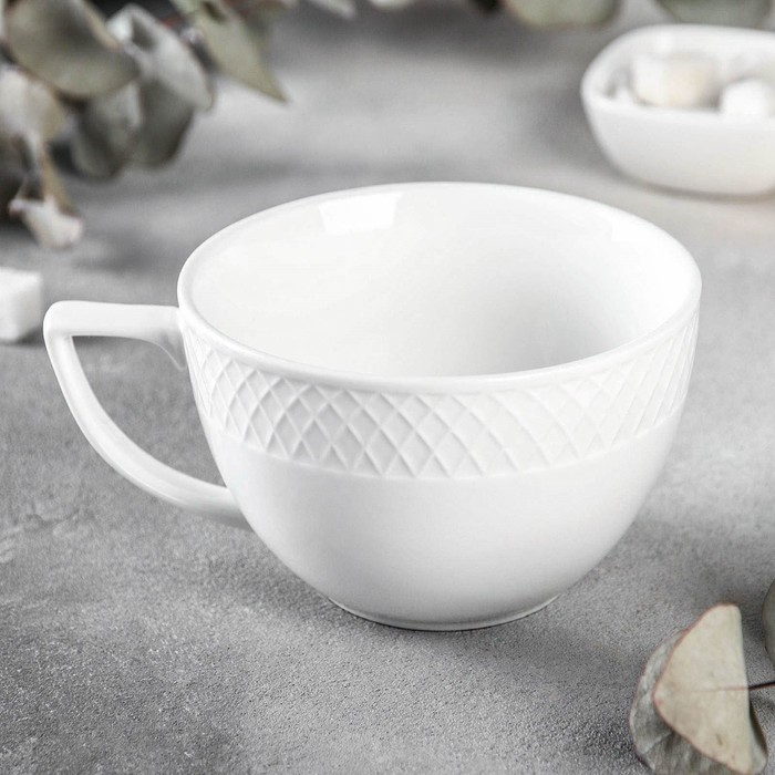 Чашка фарфоровая Wilmax &laquo;Юлия Высоцкая&raquo;, 500 мл, цвет белый