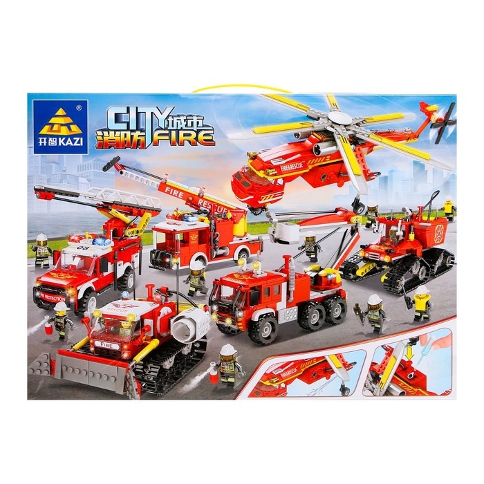 Конструктор пожарные «Спасательный вертолет», стреляет водой, 352 детали Конструктор пожарные «Спасательный вертолет», стреляет водой, 352 детали