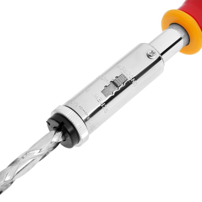 Отвертка нажимного действия с битами ТУНДРА, PH1-2, SL4-6, усиленный механизм, 300 мм Отвертка нажимного действия с битами ТУНДРА, PH1-2, SL4-6, усиленный механизм, 300 мм