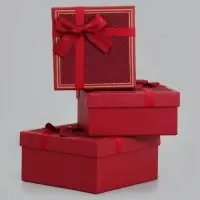 Набор подарочных коробок 3 в 1, 19&times;19&times;9.5 см, 17&times;17&times;8 см, 15&times;15&times;6.5 см